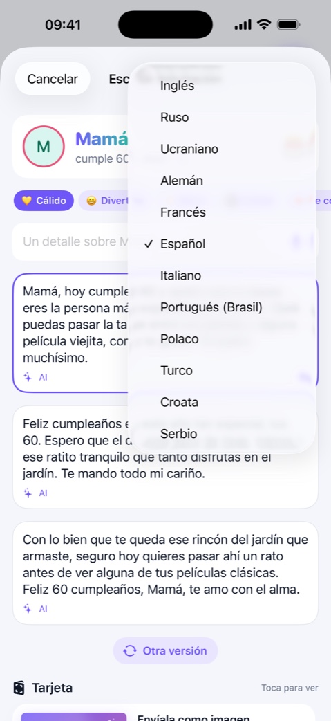 Trece idiomas, ninguno traducido.