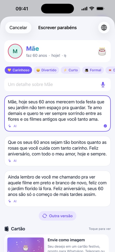 Você vai ter o que dizer.